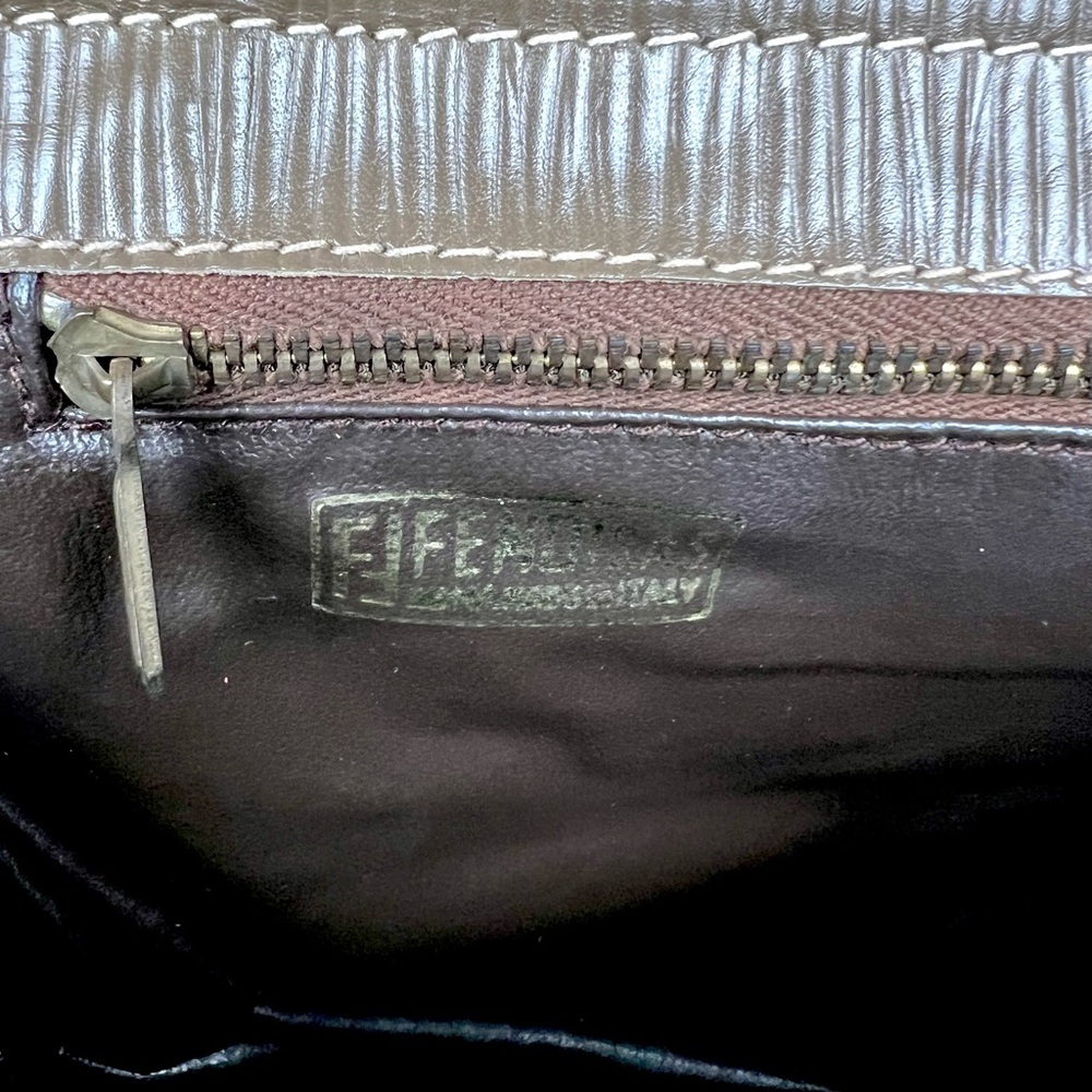 FENDI Zucca Shoulder Bag Coating Canvas And Leather - Picture 10 of 12